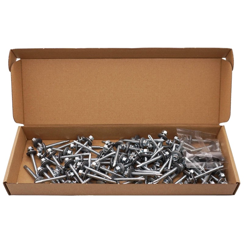 SKIR'CO (80 pcs) Zinc Plated Roofing Screws 5.5 x 50