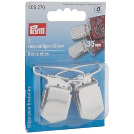 Prym 405.224 Brace Clips, Silver, 30 mm, Pack of 2