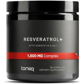 Toniiq Mezcla de Resveratrol de 1600 Mg Pureza Ultraalta