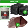 CUSINIUM 20-Pack Griddle Cleaning Pads + 40-Pack Grill Screens -