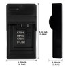 Norifon D-LI68 USB Charger for Pentax Optio A36, Optio S10,