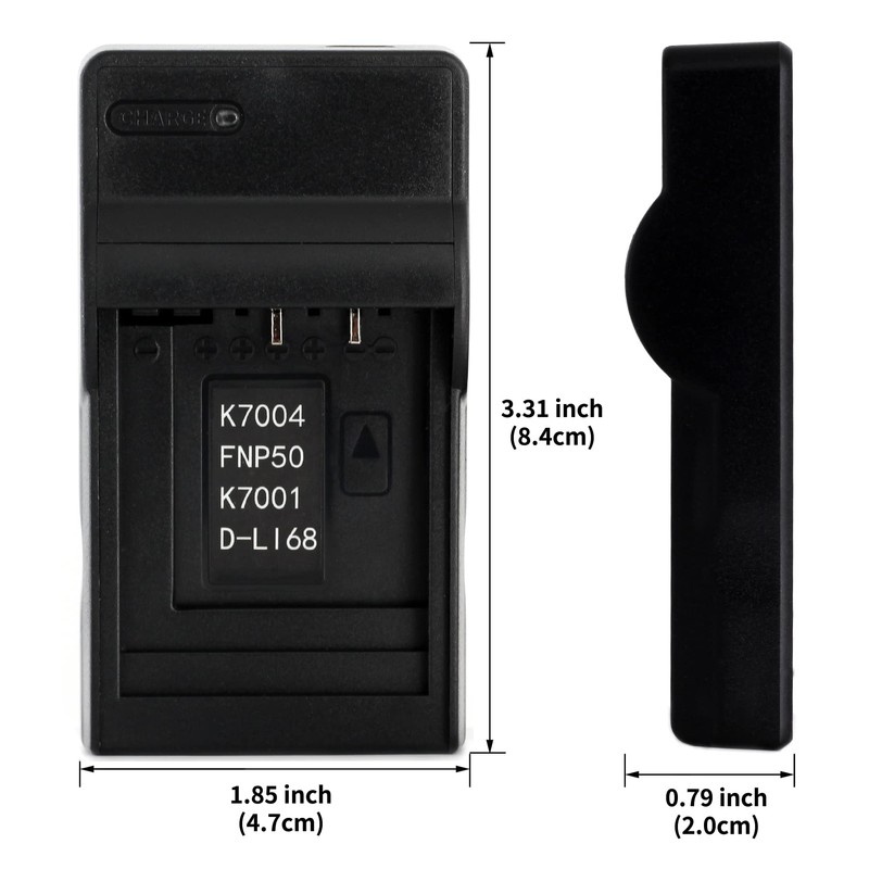 Norifon D-LI68 USB Charger for Pentax Optio A36, Optio S10,