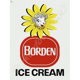 Borden Ice Cream 18" x 24" Metal Sign