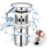 KES S2019A-CH Drain Fitting Sink with Overflow Sink Plug Pop
