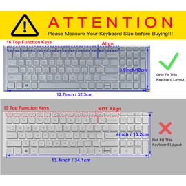 Large Print Keyboard Cover Skin for 2023 HP 15.6 inch Laptop/HP Pavilion 15t 15z 15-fc 15-fd 15-er 15-eg 15t-eg 15-eh Series Keyboard Protector -Black