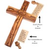 Holy Land Market Hanging Olive Wood Guardian Cross for Family