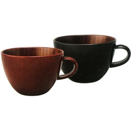 Ase Shinzo Shoten F1910 Bowl, Soup Cup, Chihiro Red Suri, Brown