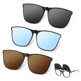 Sunglasses Over Normal Glasses, Sunglasses Attachment Glasses, Fashionable Clip-On Sunglasses, Unisex Clip On Sunglasses, Polarised Sunglasses Attachment for Driving, Outdoor Activities