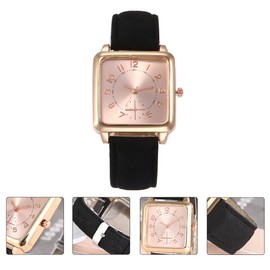 Hemobllo Womans Watch Womens Wrist Watch Diamond Watch Dimond Watch 1Pc Square Wrist Watch Women Wristwatch Watch for Women (Black) Diamond Watch Vintage Watch Womans Watches Fashion