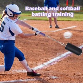 MIZHAO Baseball & Softball Hitting Trainer Aid - Hit with Real Baseballs and softballs, Baseball Training Bat,Baseball Swing Trainer, Detachable Batting Aid.
