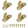 ZZHXSM 4PCS Right Angle Pure Copper Corner Bracket L-Shape Vertical