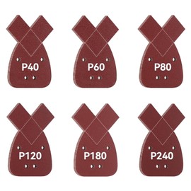 30pcs Bl-ack and De-cker Mouse Sander Pads Mouse Sander Pads Fine Sandpaper Sanding Mouse Pads 4 Holes Sandpaper Sheets Mixed Mouse Sander Pads 40/60/80/120/180/240 for Mouse Sander