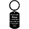 Waeceip Drive Safe Keychain for Boyfriend Husband Gifts, Drive Safe