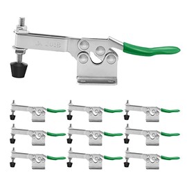 10 Pack Cam Lever Hold Down Clamp,201B Clamps for Woodworking,220 Lbs Large Toggle Clamp,Quick Release Clamps Heavy Duty for Lever Clamp,Vertical Clamp,Drill Press Clamp for Welding & Mechanic-SKYCY
