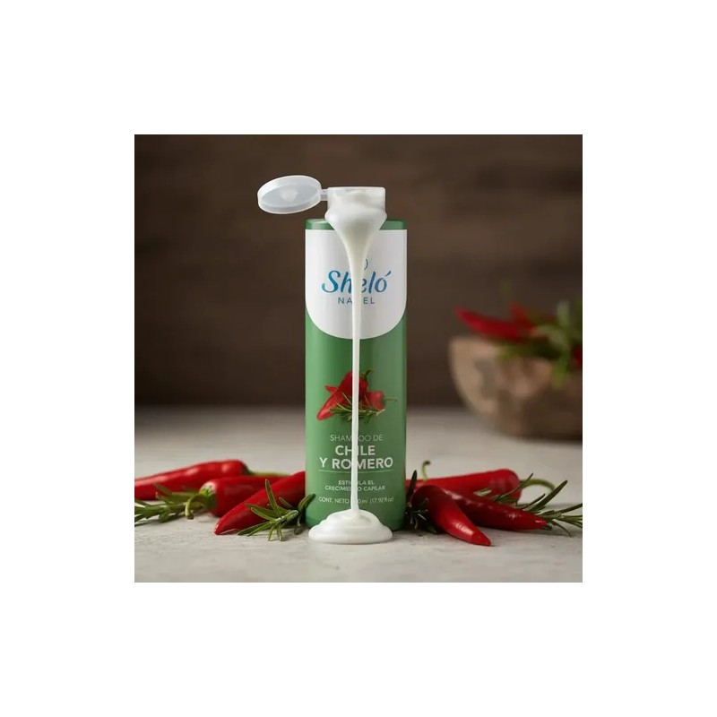 Shampoo De Chile Y Romero Sheló Nabel Crecimiento De Cabello