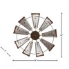 Nightclawing Rustic Metal Windmill Wall Decor, 36 x 36 inches,