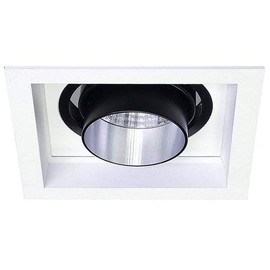 Lampen Lux Sailor Square 15 x 15 cm Stainless Steel Satinised Nickel 230 V LED recessed downlight Spot light Recessed Downlight Down Light Recessed Spotlight Spotlight Aluminium Ceiling Recessed Ceiling Downlight