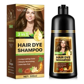 Shampoo Tinte Yecuce 500ml Cubre Canas Nutre Castaño