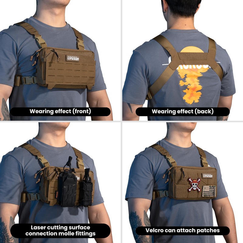 EXCELLENT ELITE SPANKER Men Tactical Chest Rig Bag Military Vest