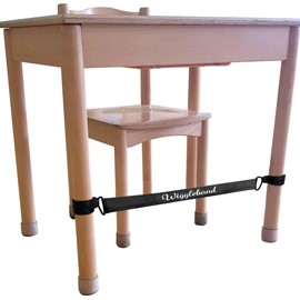 Worktrainer - Wiggleband Elastic Band - Fidget Bands - Latex Stretch Bands for School Benches and Classroom Chairs - Black Rubber Band Resistance Bands for Children - Exercise Loop Bands