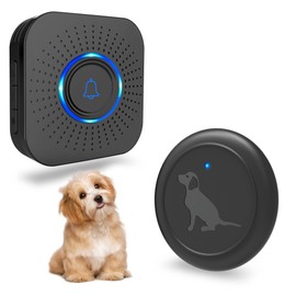 Hathever Dog Doorbell to Go Outside, Wireless Doggie Door Bell Operating at 1000 Feet with IP65 Waterproof Touch Button, 58 Melodies & 4 Notification Modes