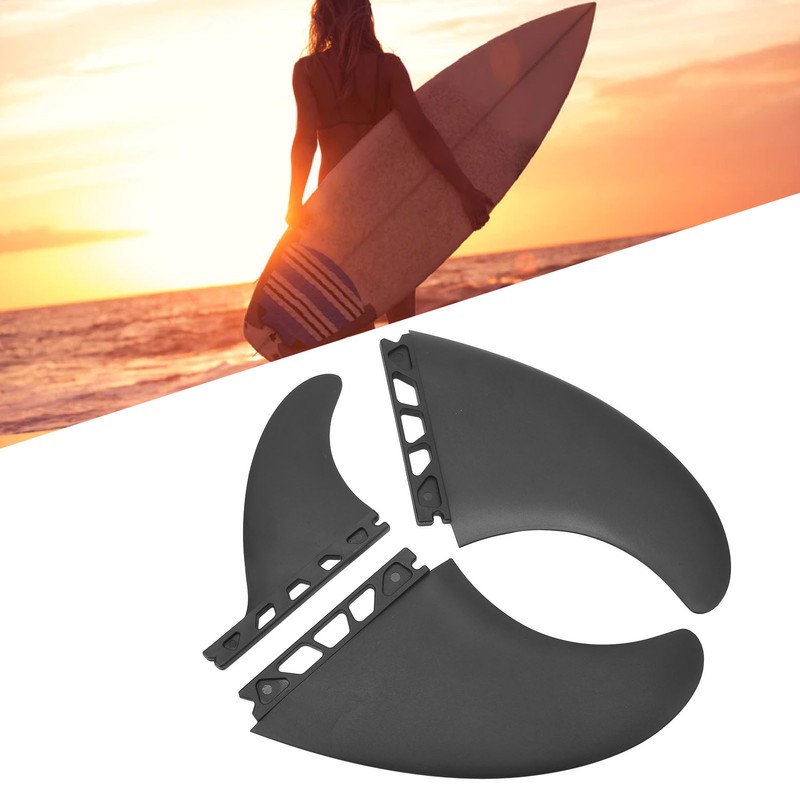 3PCS Surf Fin Set Flexible Stable Lightweight Durable PVC Surfboard
