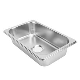 Square RV Sink, Small Sink with 40mm Sewer Outlet 304 Stainless Steel RV Bathroom Sink for Boat Caravan Yachts Boats (Polishing Drawing GR‑1465)