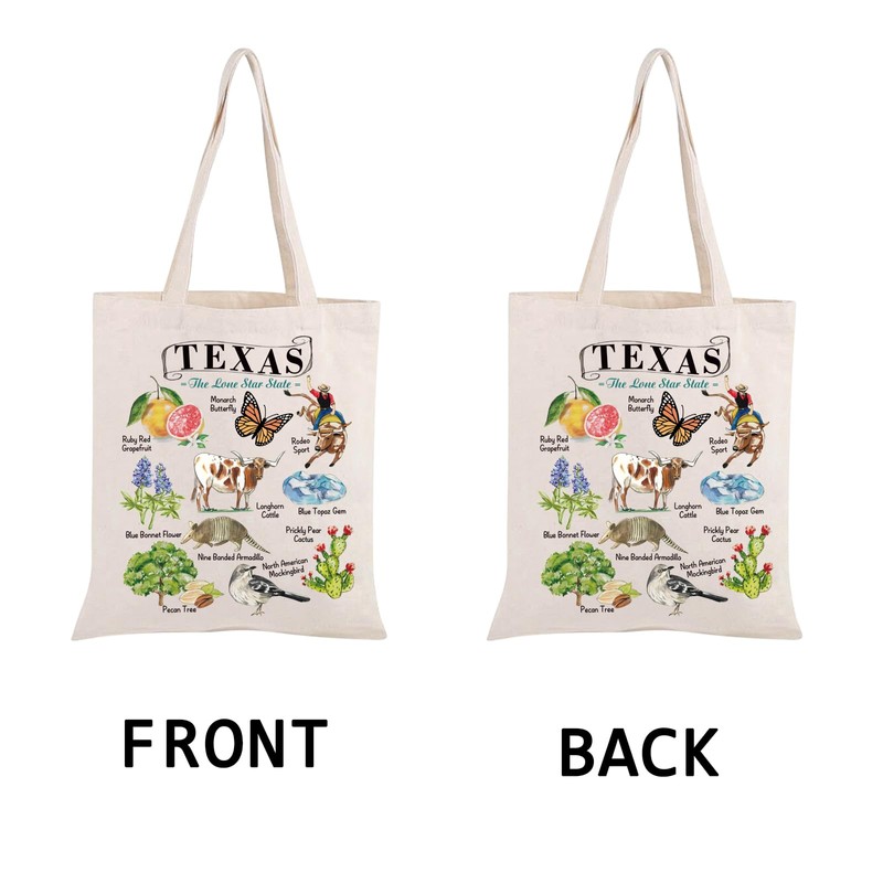 Texas Canvas Tote Bag Texas State Gift Texas Lover Gift