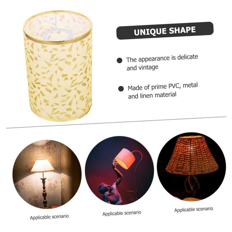 ORFOFE Fixture Decorative Fabric Lamp Shade Circle Shape for Table