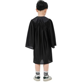 IvyRobes Silky Choir Robes Costume Judge Robes for Kids Black Large 33(3'9"-3'11")