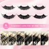 Jsio Cluster Lashes Kit with Glue, 456PCS Individual Eyelashes 30D-100D