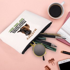 XYANFA Mastiff Makeup Bag Mastiff Dog Gift Mastiff Owner Gift Mastiff Lover Gift Dog Mom Cosmetic Bag (MASTIFF)