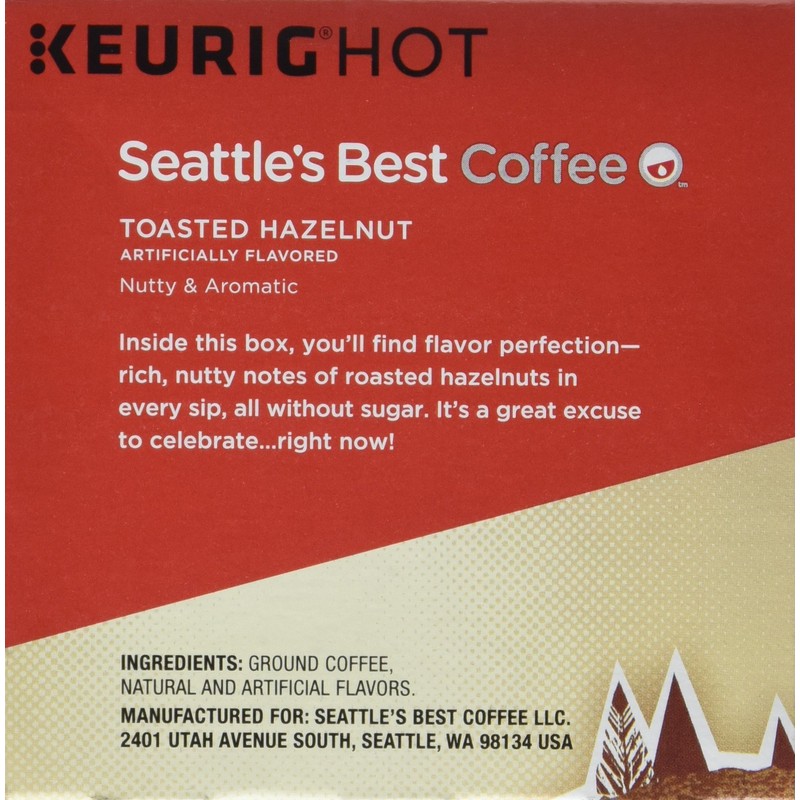 Starbucks Seattle's Best Coffee Toasted Hazelnut K-Cup for Keurig Brewers,