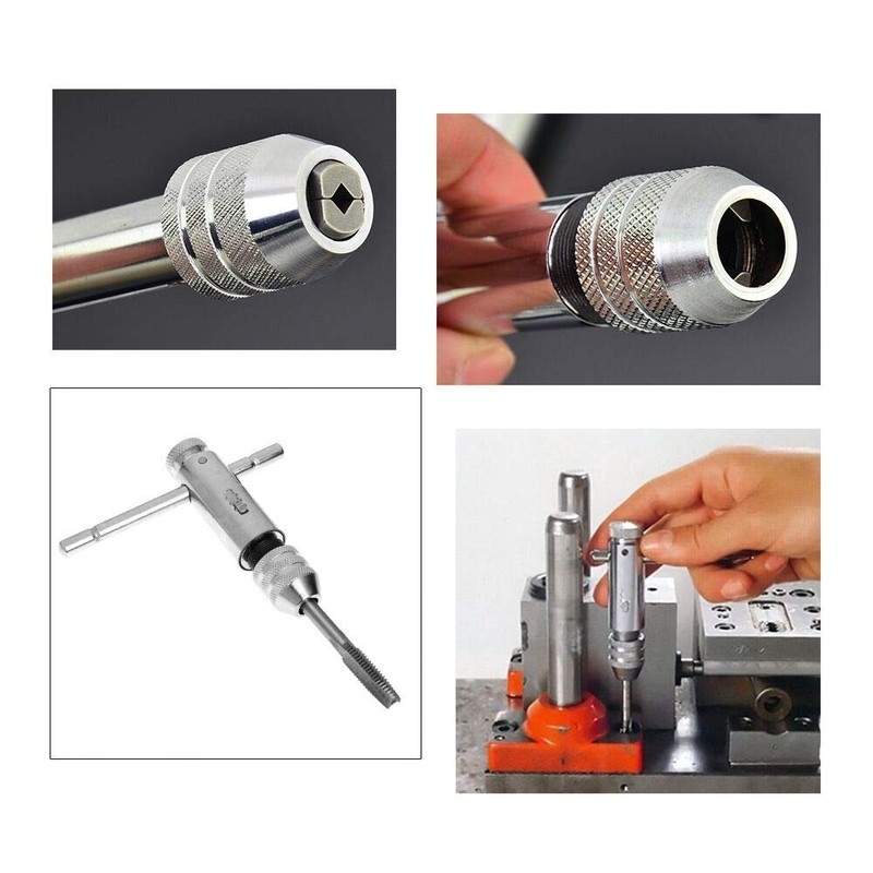 Tap Handle, Screw Tap, T-shaped Handle, Adjustable, Universal M3-M8 Set