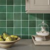 Commomy Matte Green Peel and Stick Backsplash for Kitchen -