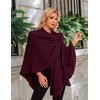 PULI Womens Elegant Cross Front Shawl Wraps Knitted Ponchos Cape