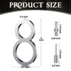 Blulu 8 Inch Stainless Steel Floating Large House Number 0-9