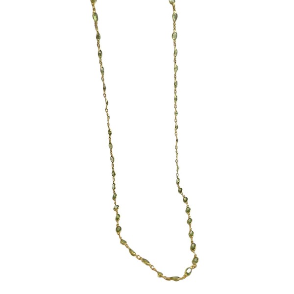 Peridot Gold-Plated Sterling Silver Necklace 69cm