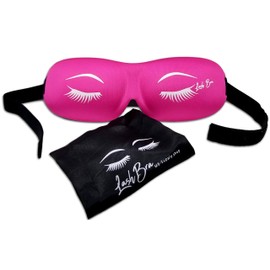 Sleep Eye Mask 3D Contoured Blackout Soft Eye Cover Blindfold with Adjustable Strap. Light Blocking Mask with Deep Contour Protects Eyelashes and Extensions While Sleeping.