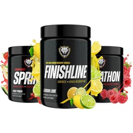 6AM Run Marathon Training Stack – Pre-Workout & Recovery Bundle - 30 Servings (1.085 kg, Sprint (Fruit Punch) / Marathon (Ras. Iced Tea) / Finishline (Lemon Lime))