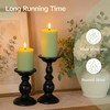 Vtobay LED Flameless Candles with Candle Grease,Vertical Stripe Battery Operated