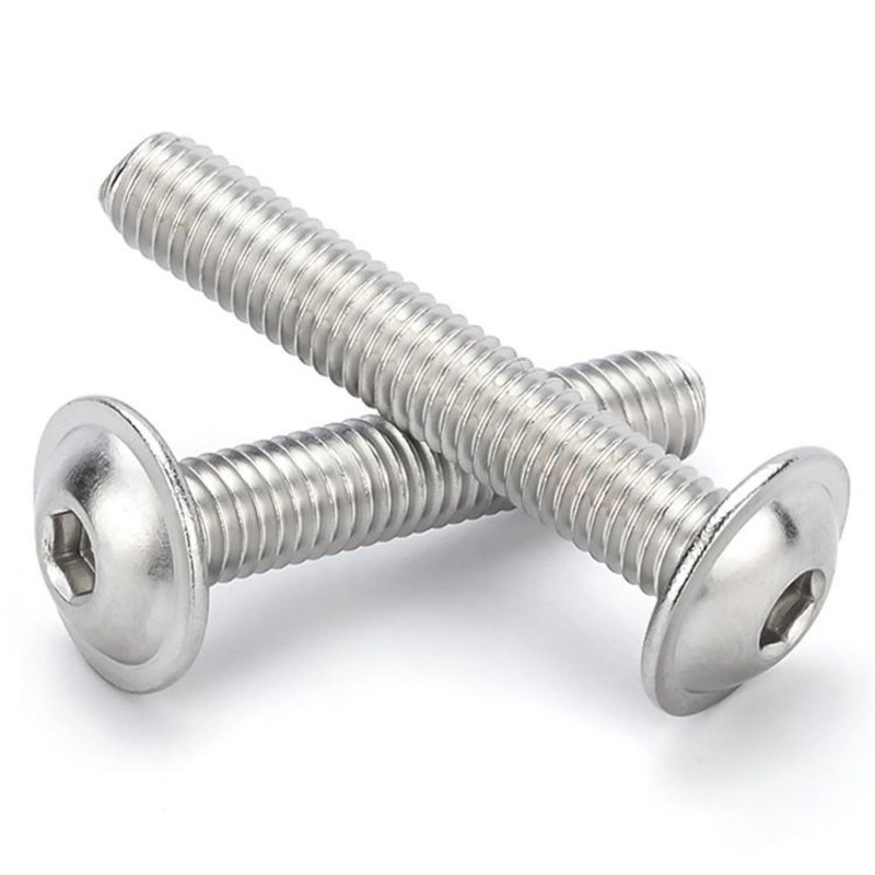 WZHUIDA M8 x 30 mm Screws, Stainless Steel Rounded Head