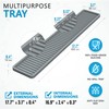 ZAPPOWARE Kitchen Sink Narrow Silicone Holder Tray 18"x3.1", Vanity &