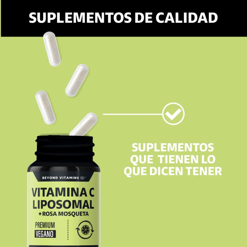 Vitamina C Liposomal 300 Mg Premium Con Rosa Mosqueta -