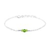 Peridot Dainty Anklet in Sterling Silver