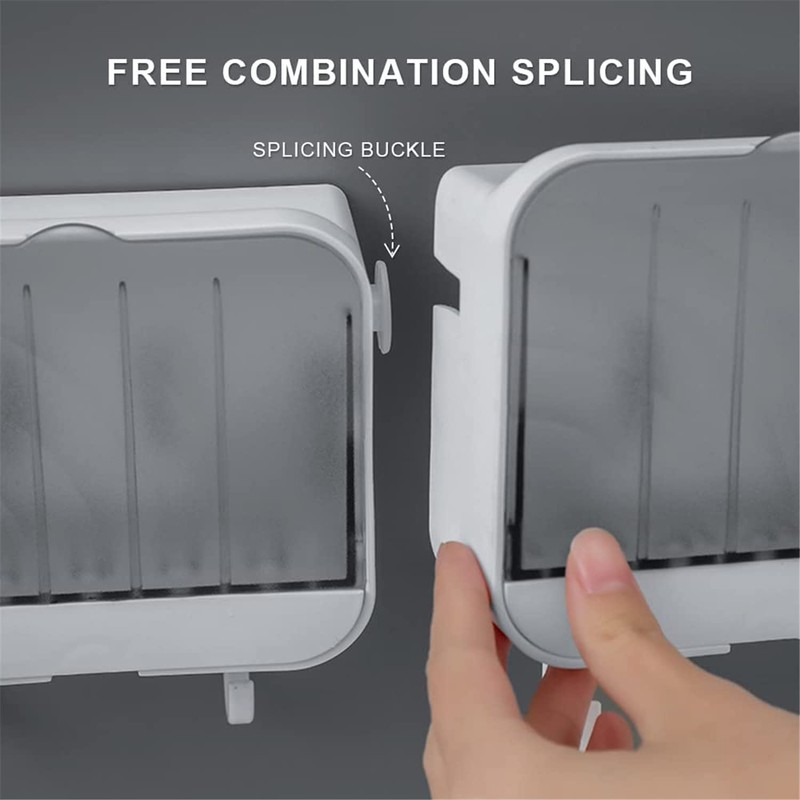 PENGQIMM 2 Pcs Soap Dish,Soap Box Holder,Soap Holder,Bar Soap Holder