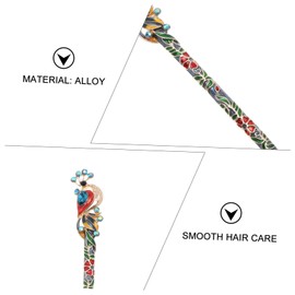 FOMIYES 3pcs Hairpin Hair Fork Sticks Chinese Hair Sticks Hair Sticks for Hair Womens Hair Clips Metal Hair Clips for Women Metal Hair Stick Women Hair Fork Miss Hanfu Alloy Peacock