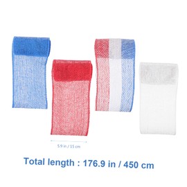 Operitacx 4 Rollen 5 Unabhängigkeitstagsbänder DIY Patriotische Bandgirlanden Olivgrünes Band Vierte Klebesteine Fleck Patriotisches Dekorband Autobänder Für Abschlussball