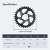 DJC Bike Chainring Direct Mount 6mm Offset Round Chainring for