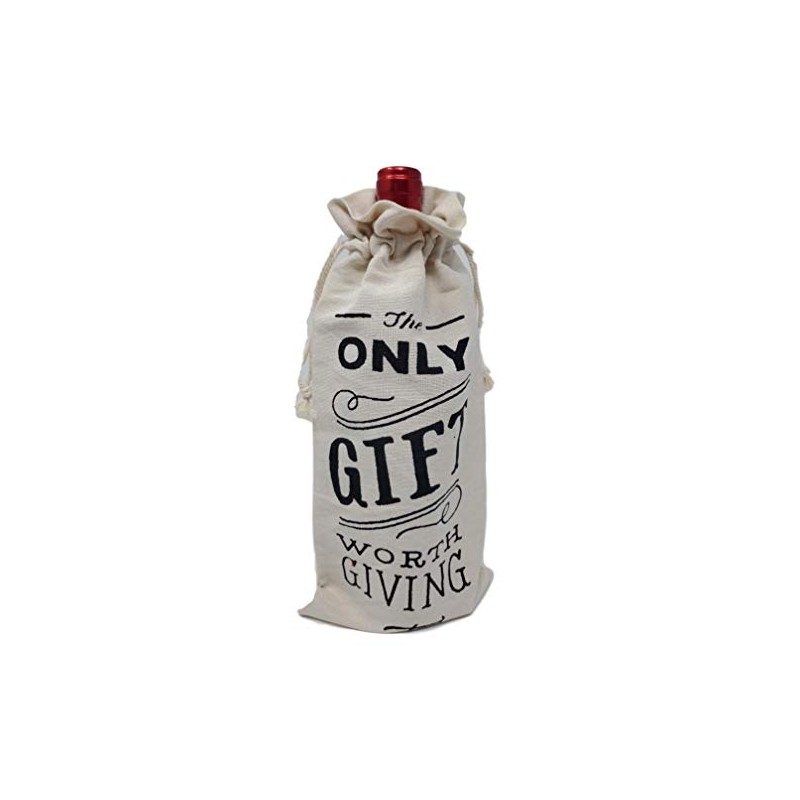 Cotton Canvas Wine Bags"The Only Gift Worth Giving" – Set